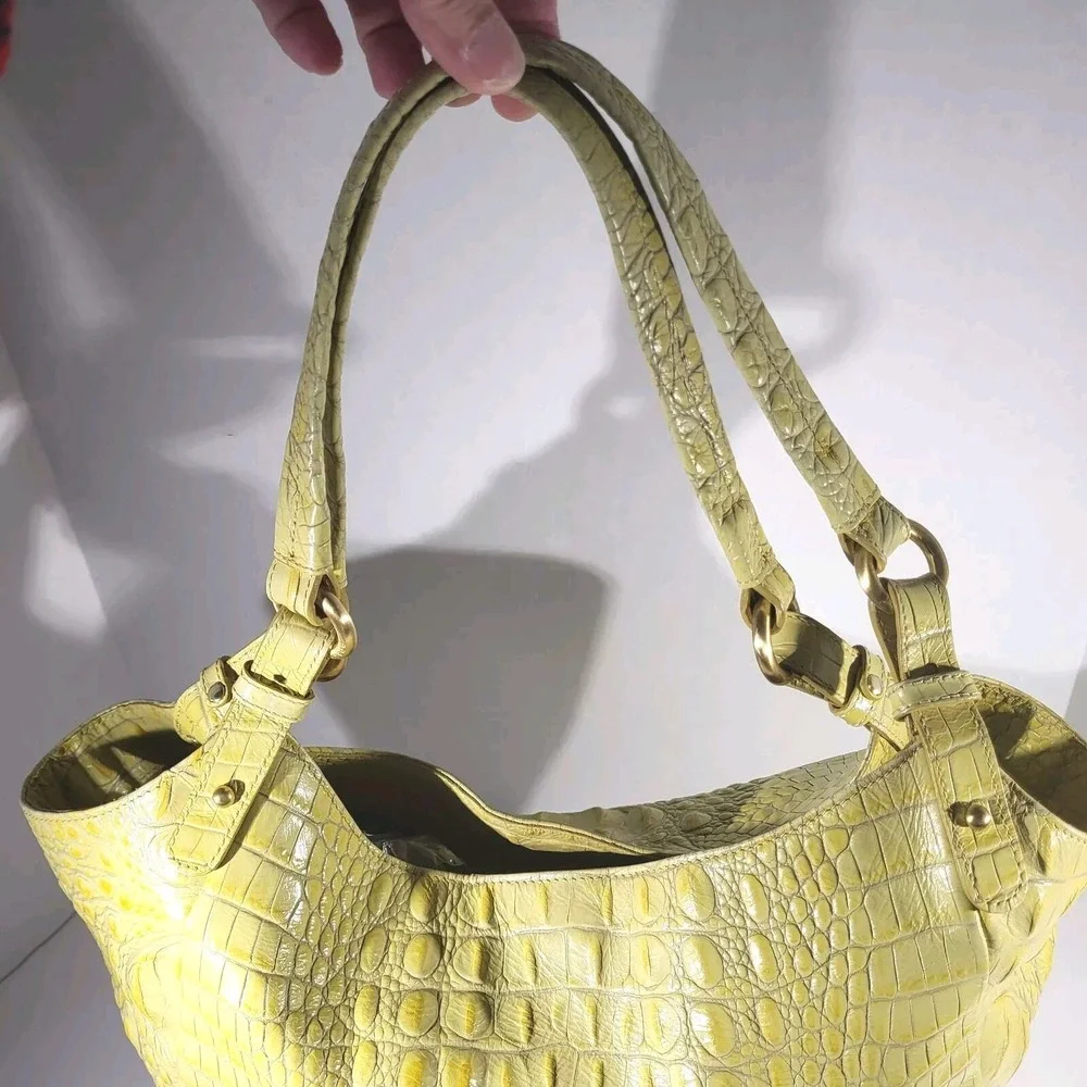 Brahmin Jackie Hobo Olive Green Melbourne Genuine Leather Shoulder Handbag [450] - Picture 3 of 13